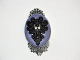 Creepy Wallpaper Haunted Mansion Victorian Purple Cameo Necklace Or Bracelet Or Brooch