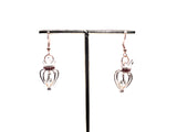 Rose Gold Queen Crown Earrings With White Pearls Charm Locket Rose Gold Jewelry AOS