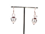 Rose Gold Queen Crown Earrings With White Pearls Charm Locket Rose Gold Jewelry AOS