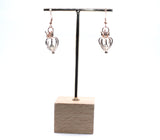 Rose Gold Queen Crown Earrings With White Pearls Charm Locket Rose Gold Jewelry AOS