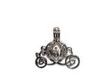 Cinderella Carriage Pearl Cage Silver Plated Charm Necklace Princess Cinderella Pick A Pearl or Wish Pearl Epcot Pumpkin Locket