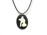 Hitchhiking Ghost Phineas Victorian Cameo Black Cord Necklace Haunted Mansion