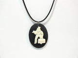 Hitchhiking Ghost Phineas Victorian Cameo Black Cord Necklace Haunted Mansion