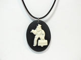 Hitchhiking Ghost Phineas Victorian Cameo Black Cord Necklace Haunted Mansion