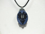 Creepy Wallpaper Victorian Cameo Pendant Jewelry Haunted Mansion Resin Handmade For Halloween Costume