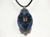 Creepy Wallpaper Victorian Cameo Pendant Jewelry Haunted Mansion Resin Handmade For Halloween Costume