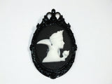 Evil Queen from Snow White Victorian Cameo Brooch Pin Dual Pendant Halloween Costume