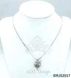 Heartbeat Stethoscope Pearl Cage Necklace Nurse Doctor Medical Professional Silver Plated Locket Charm