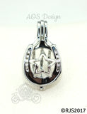 Horseshoe Star Pearl Cage Necklace Lucky Horse Shoe Western Silver Plated Locket Charm