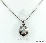 Horseshoe Star Pearl Cage Necklace Lucky Horse Shoe Western Silver Plated Locket Charm