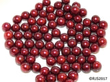 Pick A Pearl Oyster Freshwater Cultured Loose Pearl Round Cranberry Red Merlot Pearls for Pearl Cages, Charms, Necklaces
