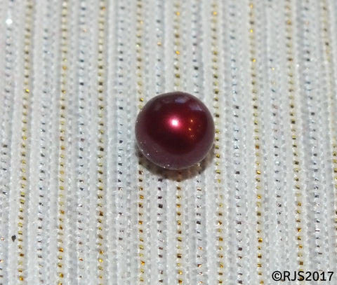 Pick A Pearl Oyster Freshwater Cultured Loose Pearl Round Cranberry Red Merlot Pearls for Pearl Cages, Charms, Necklaces