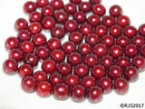 Pick A Pearl Oyster Freshwater Cultured Loose Pearl Round Cranberry Red Merlot Pearls for Pearl Cages, Charms, Necklaces