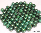 Pick A Pearl Oyster Freshwater Cultured Loose Pearl Round Green for Pearl Cages, Charms, Necklaces