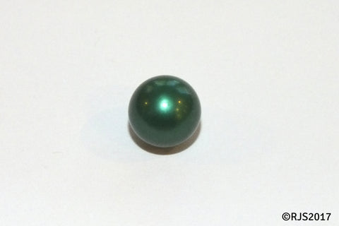 Pick A Pearl Oyster Freshwater Cultured Loose Pearl Round Green for Pearl Cages, Charms, Necklaces