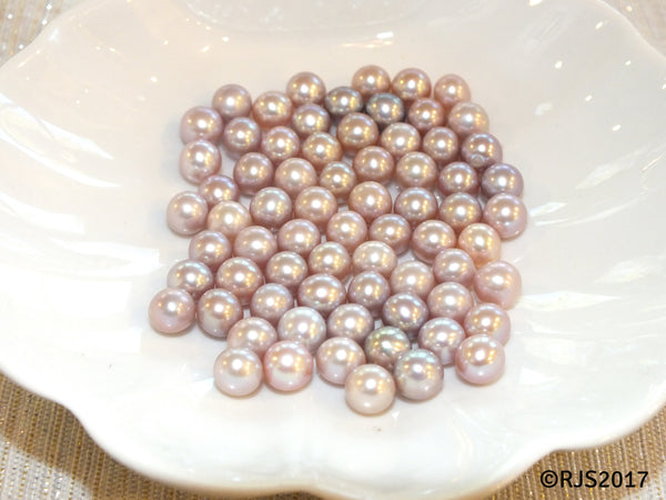 Gradient Purple Round Matching Freshwater Loose Pearls For