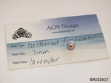 Pick A Pearl Oyster Freshwater Cultured Loose Pearl Round Purple Lavender for Pearl Cages, Charms, Necklaces