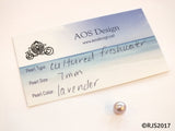 Pick A Pearl Oyster Freshwater Cultured Loose Pearl Round Purple Lavender for Pearl Cages, Charms, Necklaces
