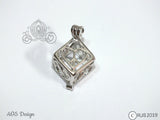 Love Peace Box Pick A Pearl Cage 925 Sterling Silver Symbol Charm Love Heart