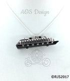 Cruise Ship Pick A Pearl Cage Necklace Silver Necklace Pendant Vacation Charm Holds 3 Pearls Transport Ocean Beach