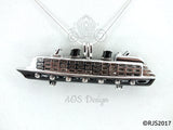 Cruise Ship Pick A Pearl Cage Necklace Silver Necklace Pendant Vacation Charm Holds 3 Pearls Transport Ocean Beach