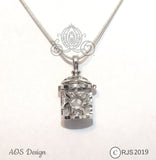 Rapunzel Sun Lantern Pearl Cage Necklace Silver Tangled Locket Princess Lamp