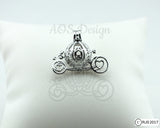 Cinderella Carriage Pearl Cage 925 Sterling Silver Charm Necklace Disney Princess Cinderella Pick A Pearl or Wish Pearl Epcot