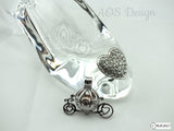 Cinderella Carriage Pearl Cage 925 Sterling Silver Charm Necklace Disney Princess Cinderella Pick A Pearl or Wish Pearl Epcot
