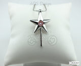 Fairy Wand Pearl Cage Magic Wand Star Silver Plated Locket Charm Pearl Cage Necklace Fairy Godmother Wizard