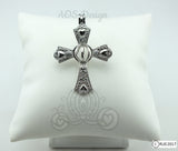 Infinity Cross Pearl Cage Heart Cross Crystal Accents Silver Plated Locket Charm Necklace