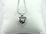 Dog Silhouette Pearl Cage Necklace Pet Best Friend Puppy Animal Bead Cage Locket Charm
