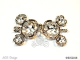 Mickey Mouse Hidden Mickey Necklace Scrollwork Pendant Silver Locket Charm Holds Pearls Beads Gem
