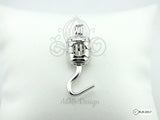 Pirate Hook Pearl Cage Necklace Peter Pan Pirate Hook Captain Ship Sailing Silver Plated Locket Charm Necklace Captain Hook Costume