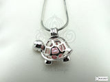 Happy Cute Turtle Pearl Cage Necklace Animal Bead Cage Locket Charm