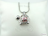Happy Cute Turtle Pearl Cage Necklace Animal Bead Cage Locket Charm