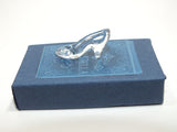 Princess Cinderella Mini Glass Slipper In Blue Box Dollhouse Miniature Shoe