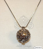 Heart Ball Large Pearl Cage Necklace Charm Silver Plated Circle Bell Charm Locket Holds Pearls Beads Multiple Pearl Holder Gft for Her