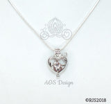 Heartbeat Stethoscope 925 Silver Pearl Cage Necklace Nurse Doctor Medical Professional Locket Charm