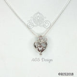 Heartbeat Stethoscope 925 Silver Pearl Cage Necklace Nurse Doctor Medical Professional Locket Charm
