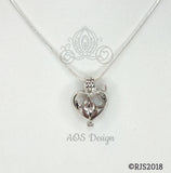 Heartbeat Stethoscope 925 Silver Pearl Cage Necklace Nurse Doctor Medical Professional Locket Charm