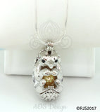 Hedgehog Pearl Cage Necklace Baby Pet Cute Animal Silver Plated Locket Charm