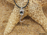 Pirate Hook Pearl Cage Necklace on Black Cord Peter Pan Pirate Hook Captain Ship Sailing Silver Plated Locket Charm Necklace Captain Hook Costume