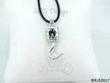 Pirate Hook Pearl Cage Necklace on Black Cord Peter Pan Pirate Hook Captain Ship Sailing Silver Plated Locket Charm Necklace Captain Hook Costume