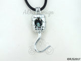 Pirate Hook Pearl Cage Necklace on Black Cord Peter Pan Pirate Hook Captain Ship Sailing Silver Plated Locket Charm Necklace Captain Hook Costume