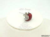Snow White Disney Princess Snow White Red Apple Sterling Silver Earrings with GIFT BOX Swarovski Crystal Descendants