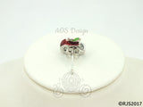 Snow White Disney Princess Snow White Red Apple Sterling Silver Earrings with GIFT BOX Swarovski Crystal Descendants