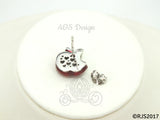 Snow White Disney Princess Snow White Red Apple Sterling Silver Earrings with GIFT BOX Swarovski Crystal Descendants