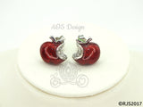 Snow White Disney Princess Snow White Red Apple Sterling Silver Earrings with GIFT BOX Swarovski Crystal Descendants