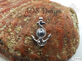 Anchor Pick A Pearl Cage 925 Sterling Silver Necklace Boat Ship Anchor Beach Ocean Charm Nautical