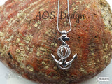 Anchor Pick A Pearl Cage 925 Sterling Silver Necklace Boat Ship Anchor Beach Ocean Charm Nautical